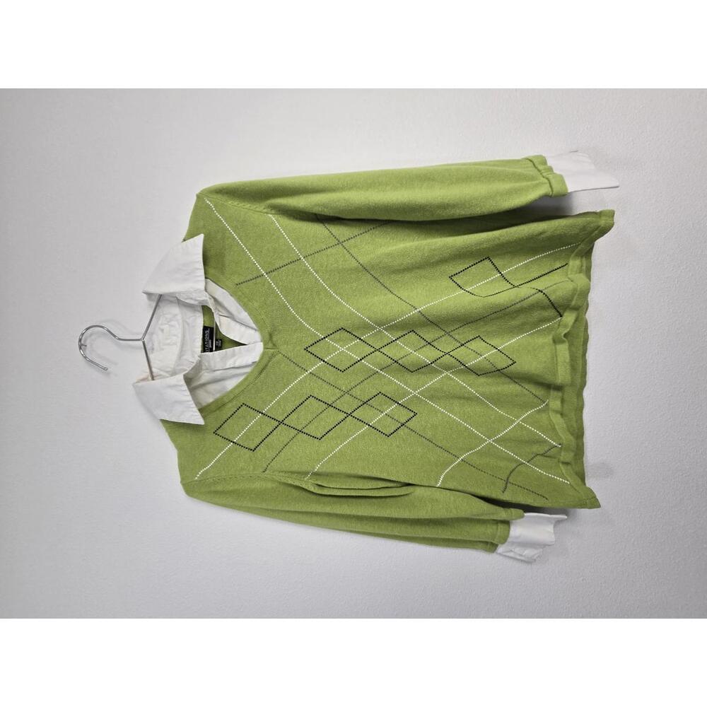 90s Lime Green Notations Petite women's medium